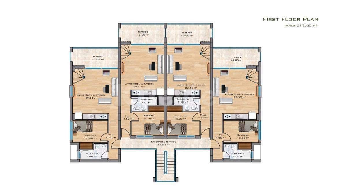 Eine erschwingliche 2 + 1 Maisonette in Esentepe / Kyrenia ** 