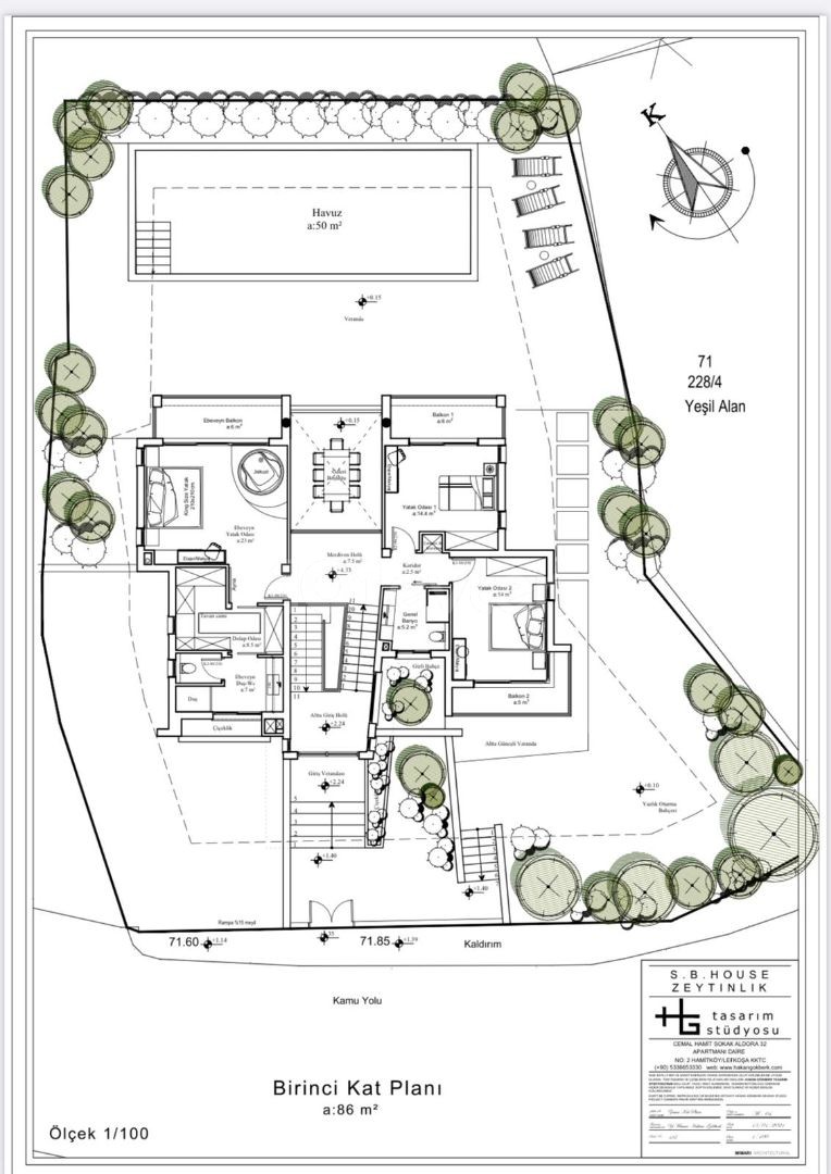 Girne Zeytinlik'te  Türk Malı Havuzlu  3+1 Satılık Villa