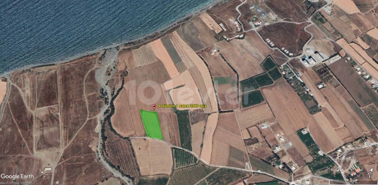 6 Acres 1 House 2500 Ay2 Field for Sale in Güzelyurt Gaziveren