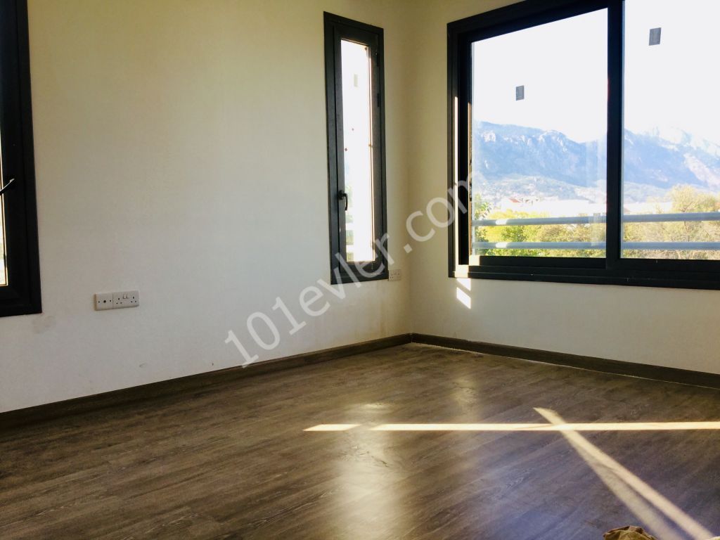 2+1 flats in Cyprus Girne Alsancak with modern design large terrace and garden use.