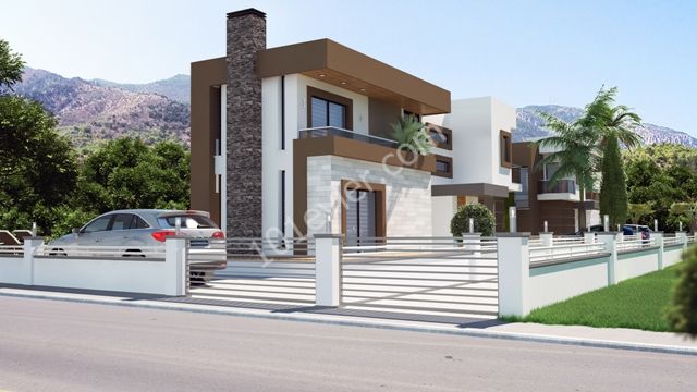 Girne Ozanköy'de Taşınmaya Hazır Lüks Modern Özel Yüzme Havuzlu Satılık 4+1 Villa