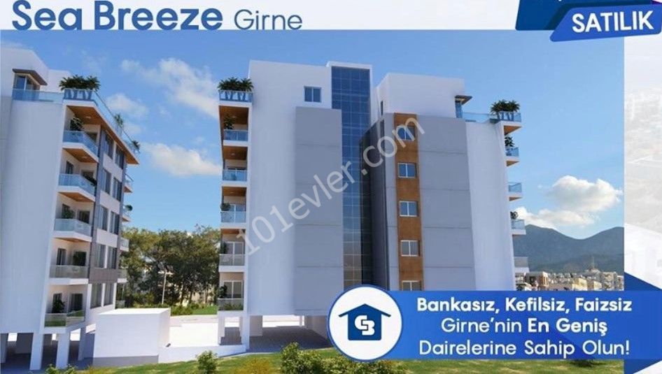 GİRNE MERKEZDE BANKASIZ KEFİLSİZ FAİZSİZ 3+1 DENİZ MANZARALI DAİRE