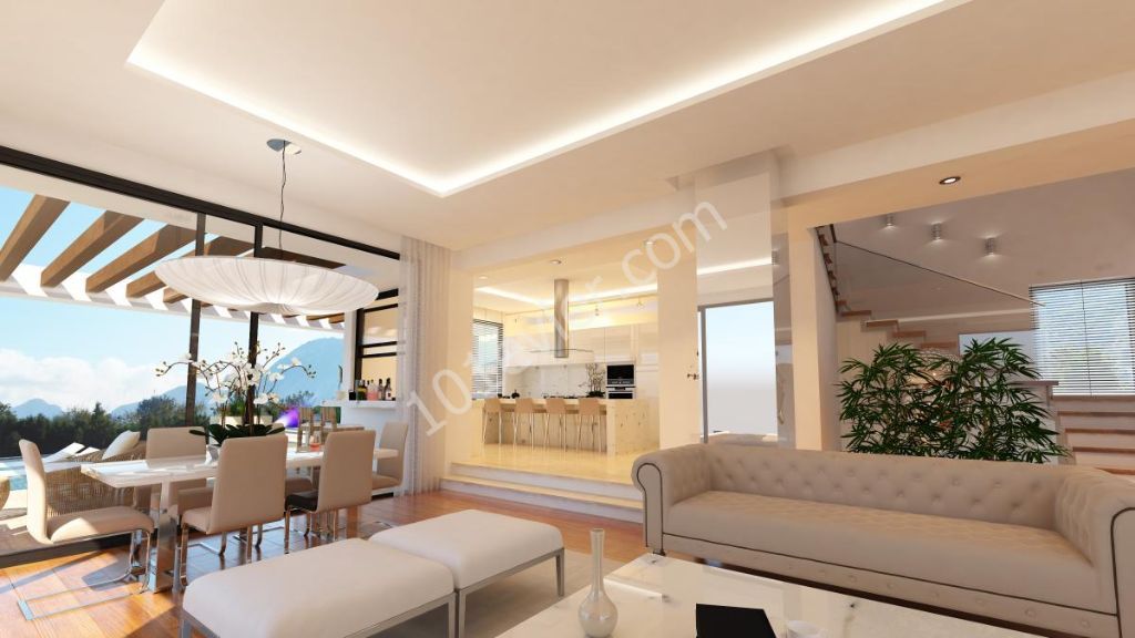 3 Bedrooms Luxury Villas with Basement For Sale in Kyrenia City Center