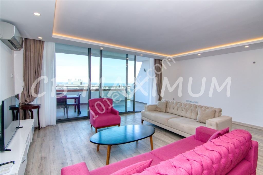 3+1 Residence Wohnung zum Verkauf mit Blick auf das Meer und die Berge im Zentrum von Kyrenia ** 