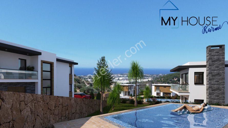 Luxury Villas for Sale with a Private Swimming Pool 4+1, 5x10 with Unobstructed Sea Views in Kyrenia, Cyprus ** 