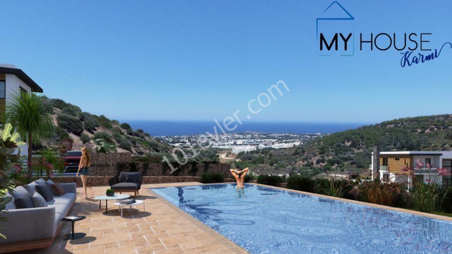 Luxury Villas for Sale with a Private Swimming Pool 4+1, 5x10 with Unobstructed Sea Views in Kyrenia, Cyprus ** 
