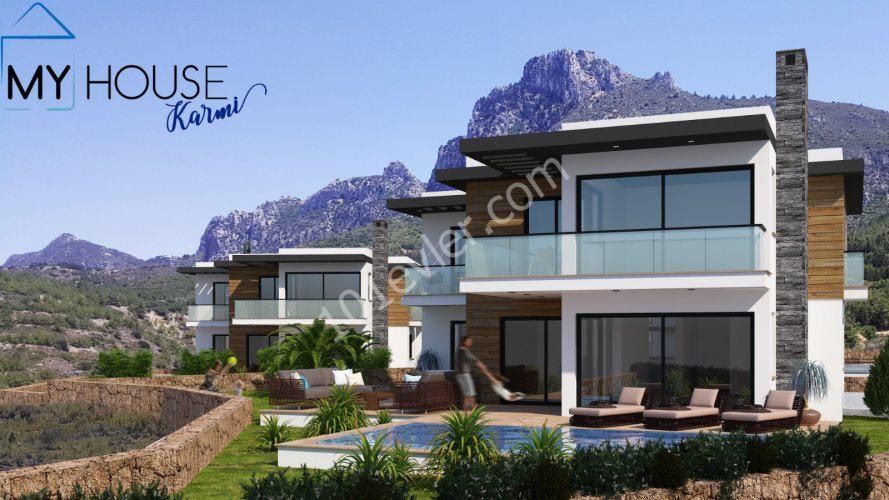 Luxury Villas for Sale with a Private Swimming Pool 4+1, 5x10 with Unobstructed Sea Views in Kyrenia, Cyprus ** 