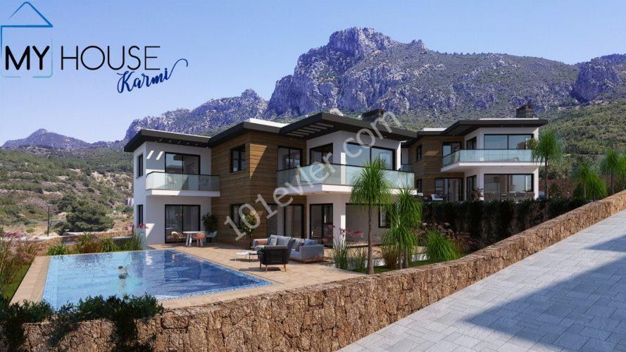 Luxury Villas for Sale with a Private Swimming Pool 4+1, 5x10 with Unobstructed Sea Views in Kyrenia, Cyprus ** 