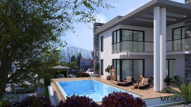 4+1 Luxury Villa with Swimming Pool for Sale in Ozankoy Kyrenia Cyprus 