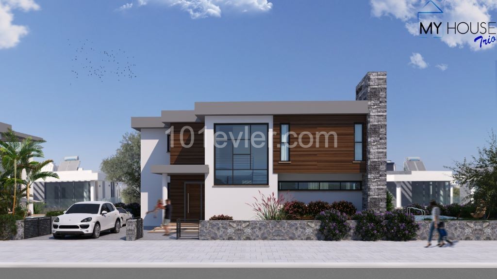 4+1 Luxury Villa with Swimming Pool for Sale in Ozankoy Kyrenia Cyprus 