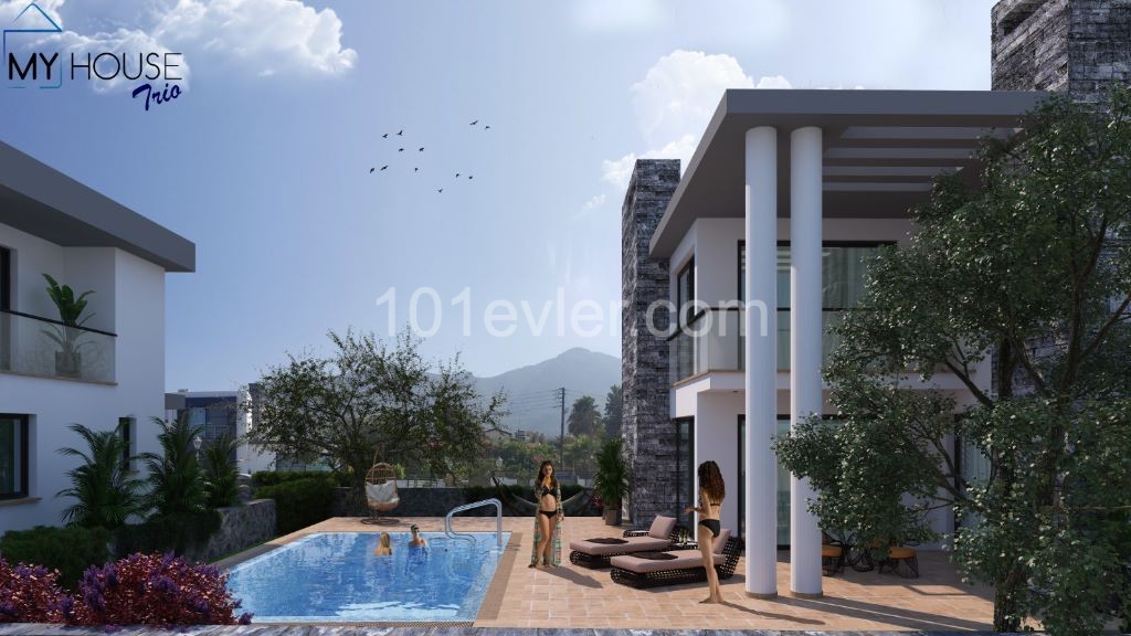 4+1 Luxury Villa with Swimming Pool for Sale in Ozankoy Kyrenia Cyprus 