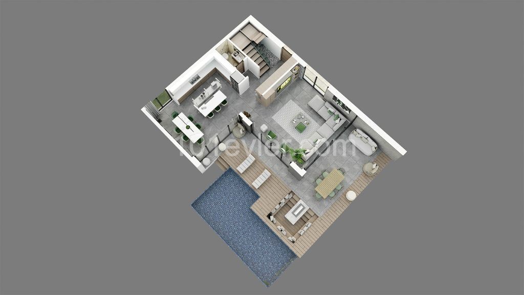 3+1 Elegant Villa with Private Swimming Pool in Alsancak Kyrenia Cyprus