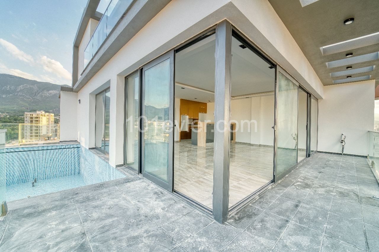 3+1 Dublex Penthouse with a Rooftop Swimming Pool and Panoramic view in Kyrenia Center Northern Cyprus 