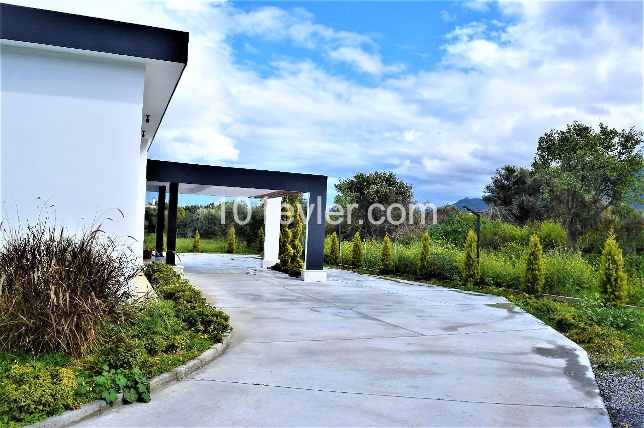 350 m2 Single-Storey 4 + 1 Luxury Villa with Modern Architectural Pool MADE in TURKISH ** 