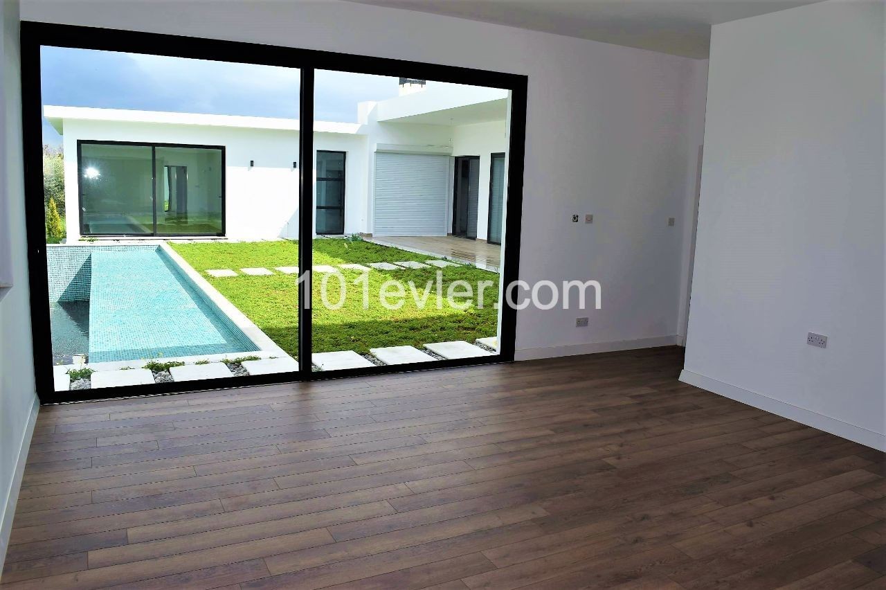 350 m2 Single-Storey 4 + 1 Luxury Villa with Modern Architectural Pool MADE in TURKISH ** 