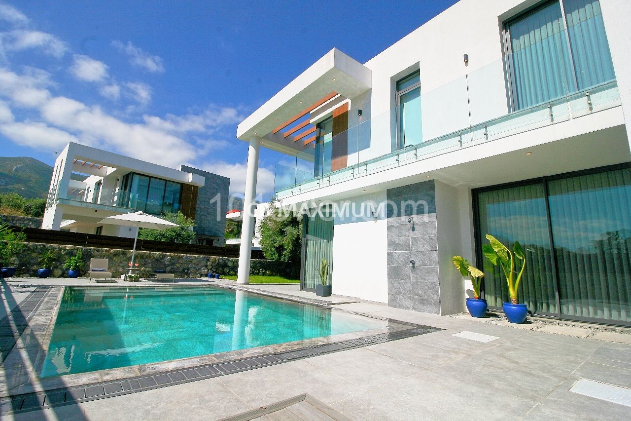 Special Design 3+1 Detached Villa for Sale in Ozanköy, Kyrenia, Cyprus with Turkish Title, Private Pool, Large Garden