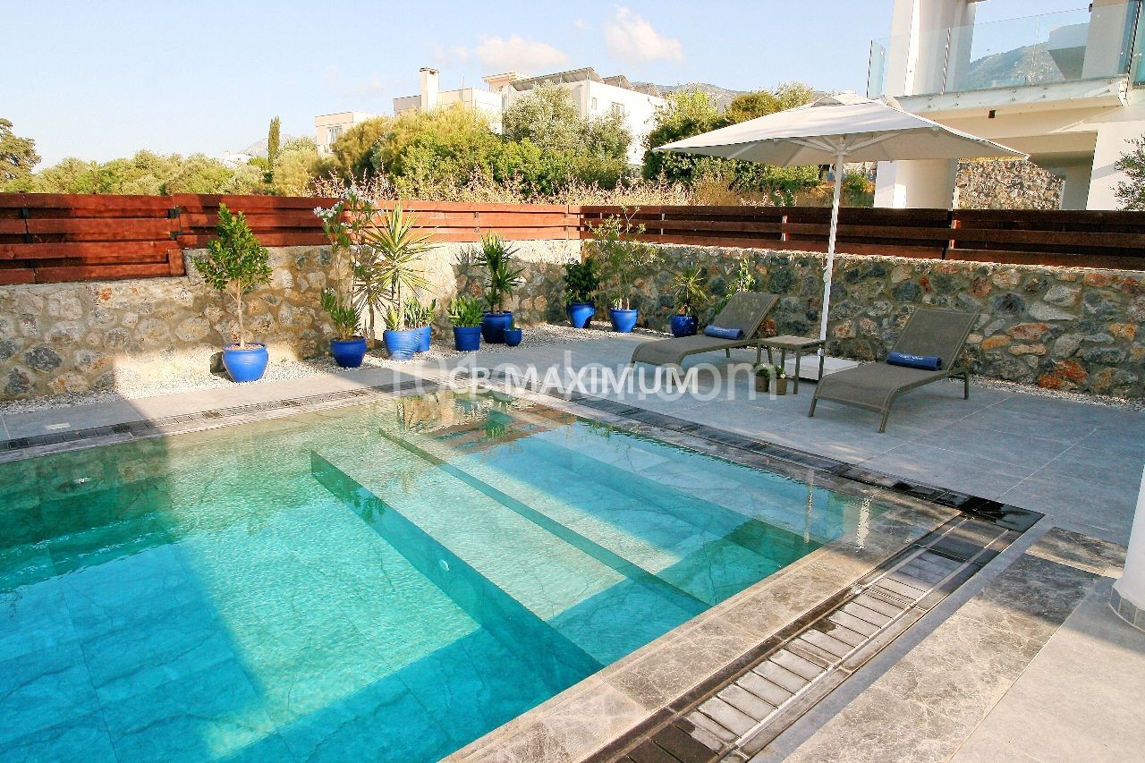 Special Design 3+1 Detached Villa for Sale in Ozanköy, Kyrenia, Cyprus with Turkish Title, Private Pool, Large Garden