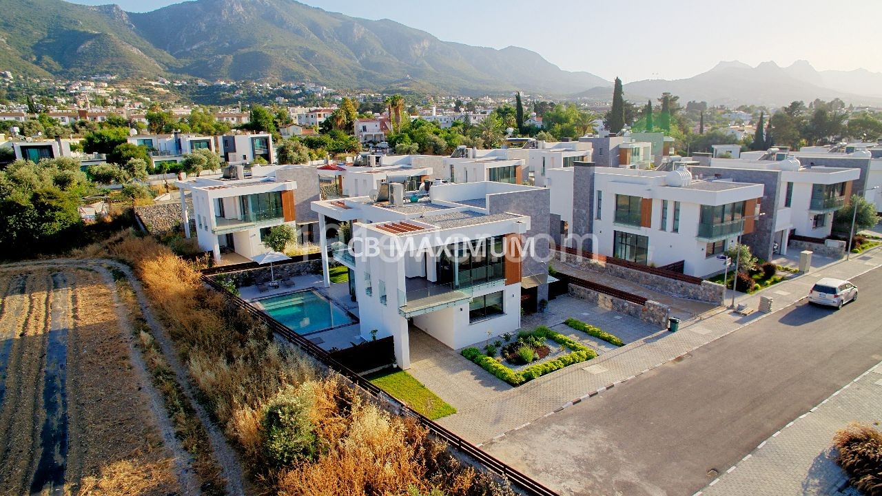 Special Design 3+1 Detached Villa for Sale in Ozanköy, Kyrenia, Cyprus with Turkish Title, Private Pool, Large Garden