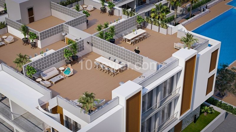 Kıbrıs Girne Alsancak`ta Site İçinde Satılık 2+1 Daire