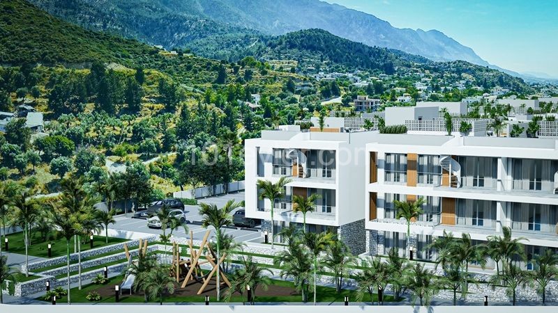 Kıbrıs Girne Alsancak`ta Site İçinde Satılık 2+1 Daire