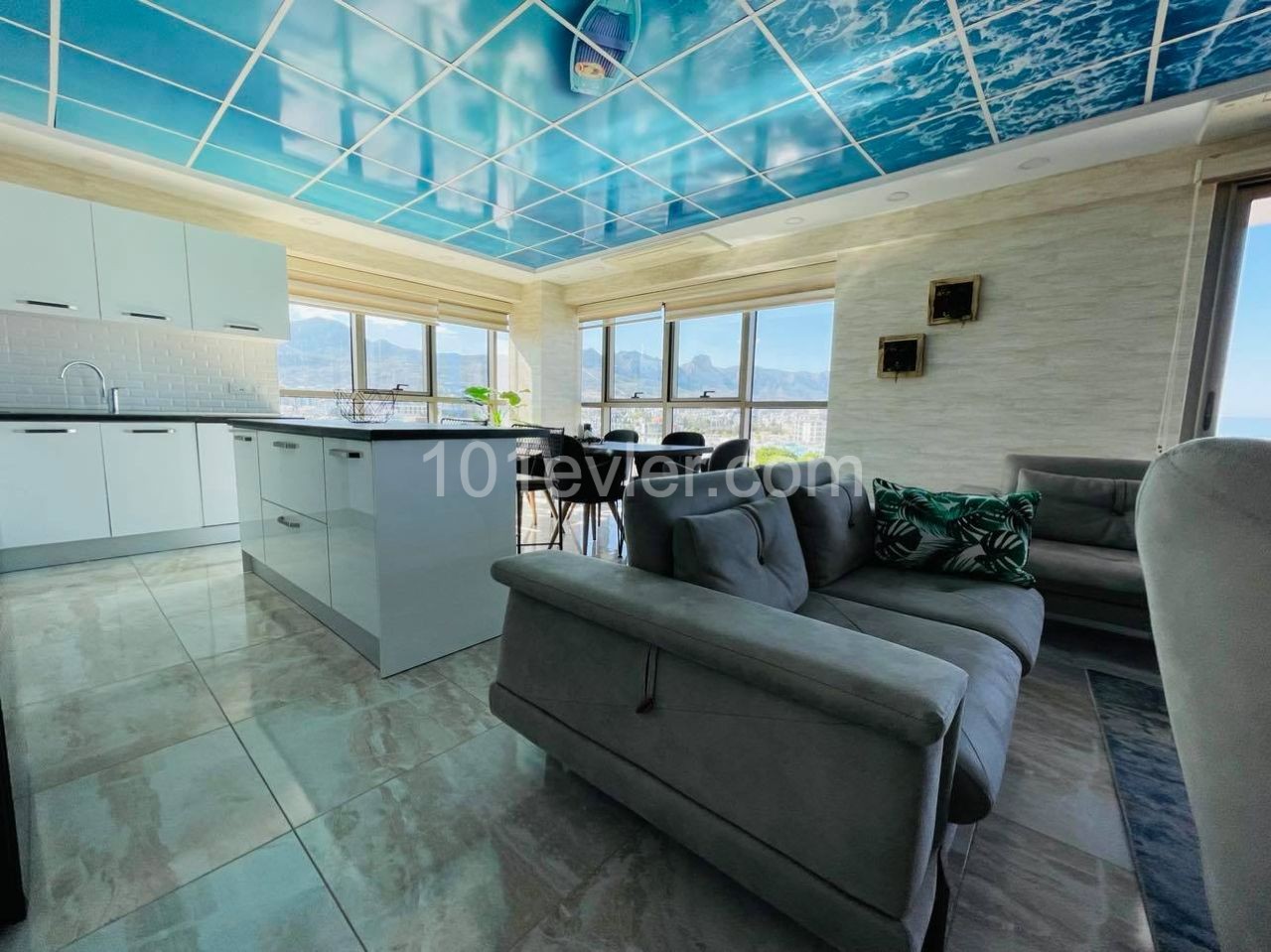 LUXURIOUS AND NEW FURNISHED PENTHOUSE WITH PRIVATE POOL SEA VIEW IN THE CENTER OF CYPRUS KYRENIA ** 