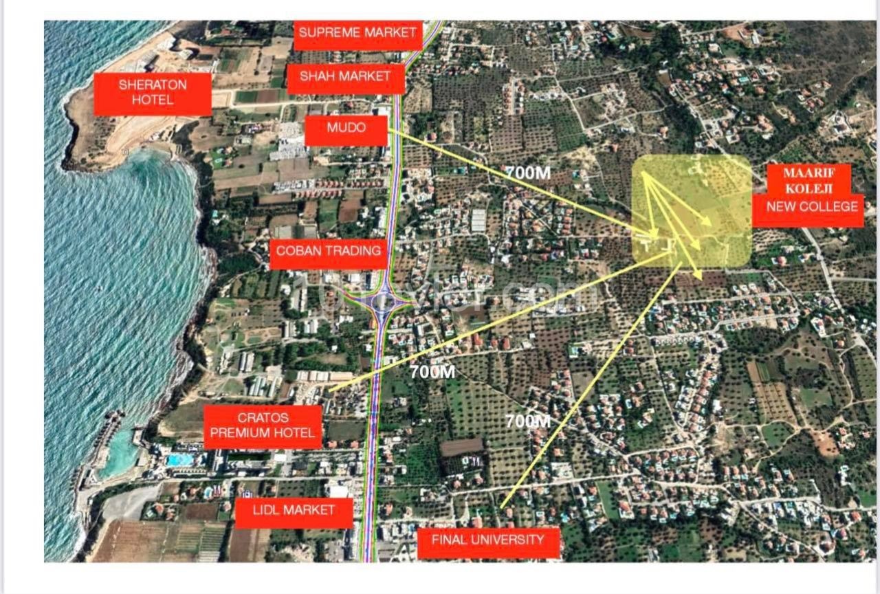 KIBRIS GİRNE OZANKÖY DE TÜRK KOÇANLI MUHTEŞEM DENİZ MANZARALI 769 M2 DEN BAŞLAYAN  ARSALAR