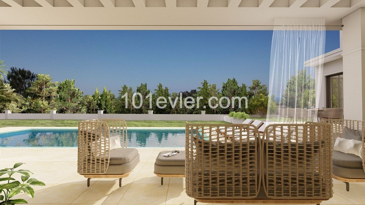 GREAT VILLA WITH SWIMMING POOL FOR SALE IN KKTC KYRENIA BELLAPAIS WITH MOUNTAIN AND SEA VIEW ** 