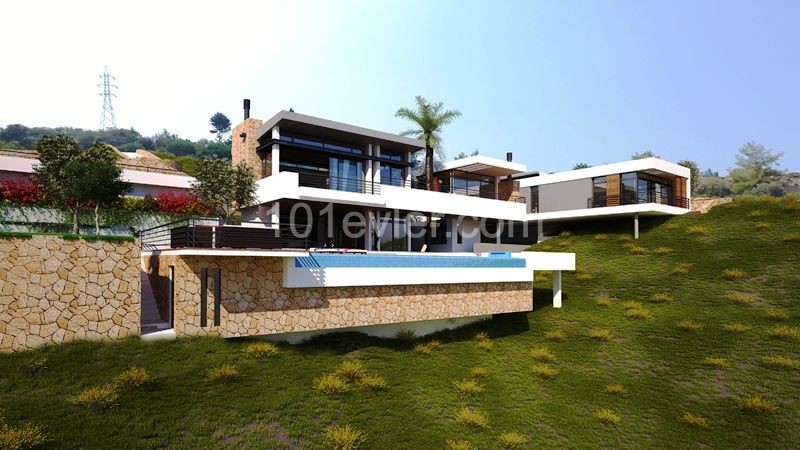 Turkish Title Design Villa For Sale In Cyprus Girne Bellpais ** 