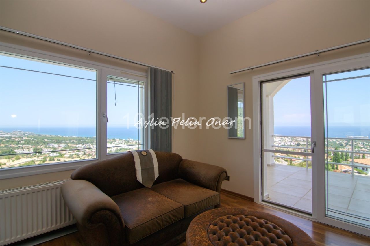 Zypern Kyrenia Edremit Zu Verkaufen 4 + 1 Villa Mit Meerblick ** 