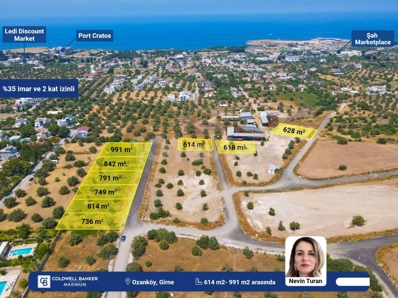 THE ONLY AUTHORIZED CYPRUS KYRENIA OZANKOY Dec 991 M2 LAND WITH FULL SEA VIEW ** 