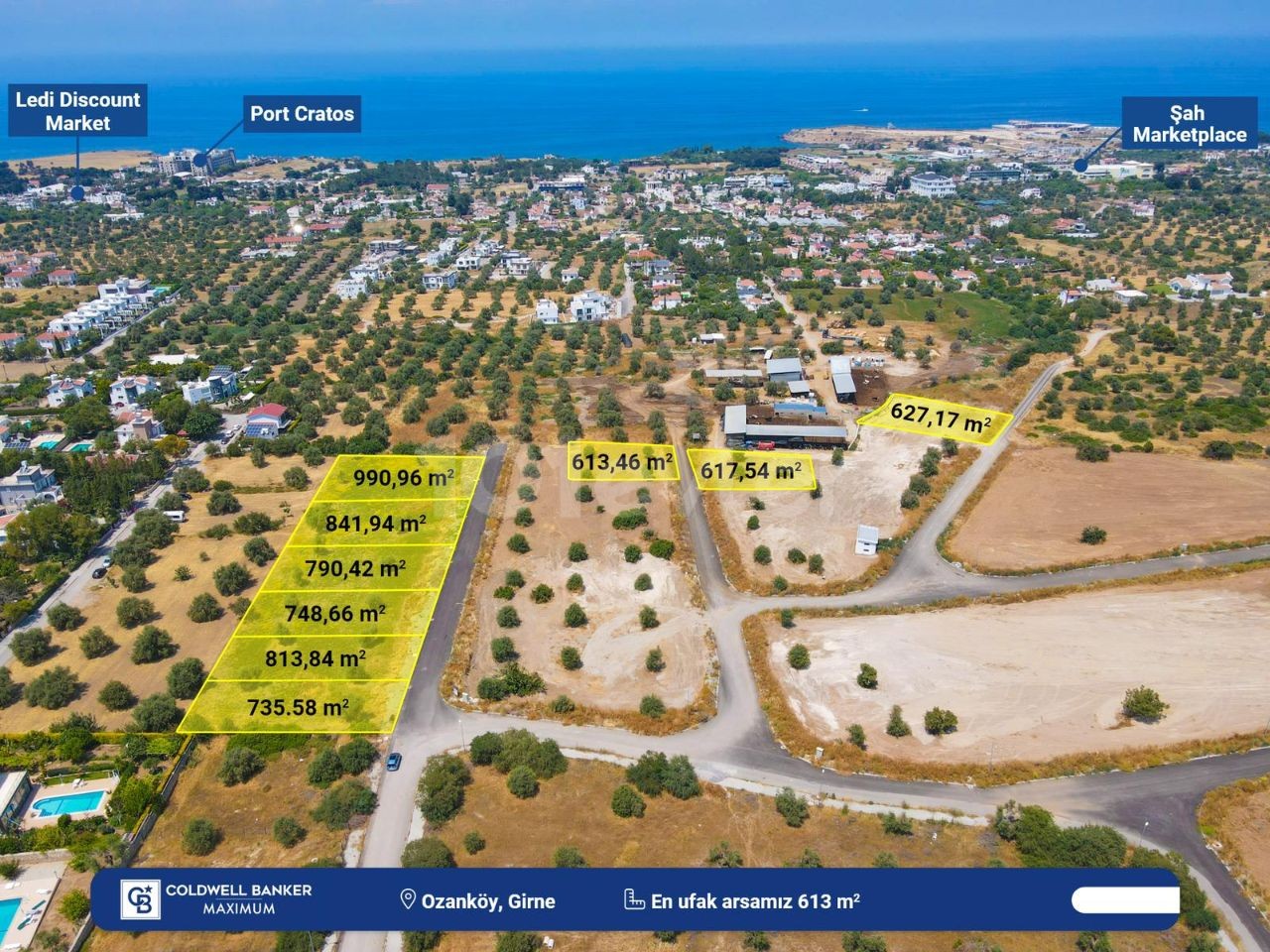 Plots of land for sale with mountain and sea views in Kyrenia Oz Decoy ** 