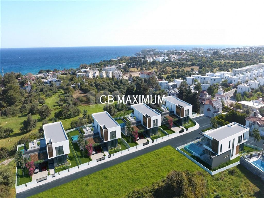 Kıbrıs Girne Edremit Bölgesinde Satılık 4+1 Özel Yüzme Havuzlu Villalar