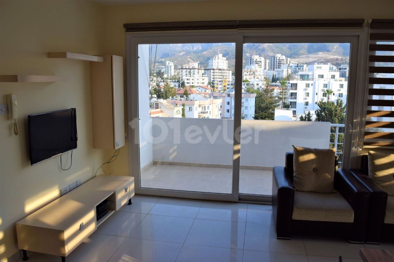 2+1 Penthouse with Large Balcony for Rent in Kyrenia Center