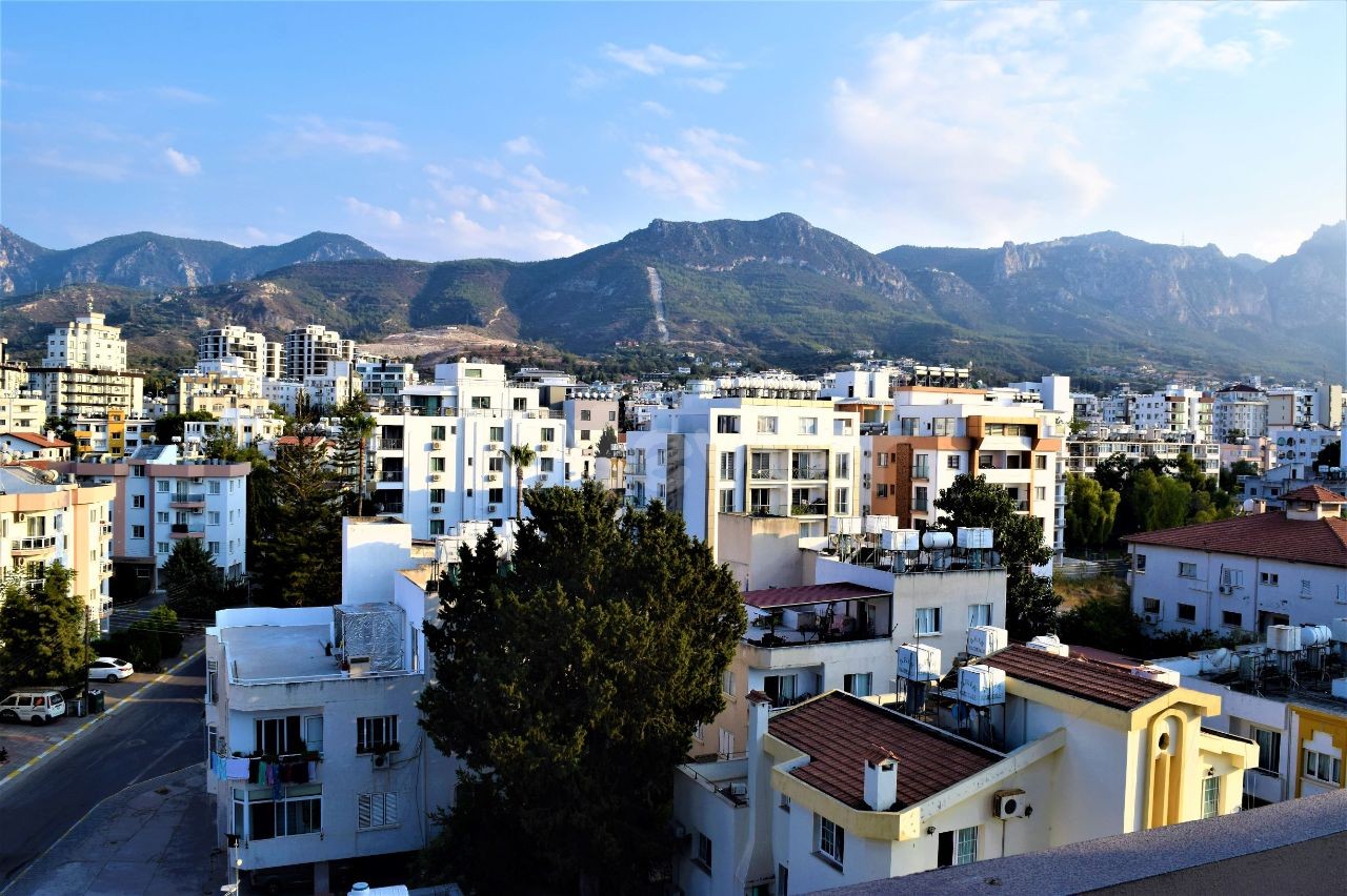 2+1 Penthouse with Large Balcony for Rent in Kyrenia Center