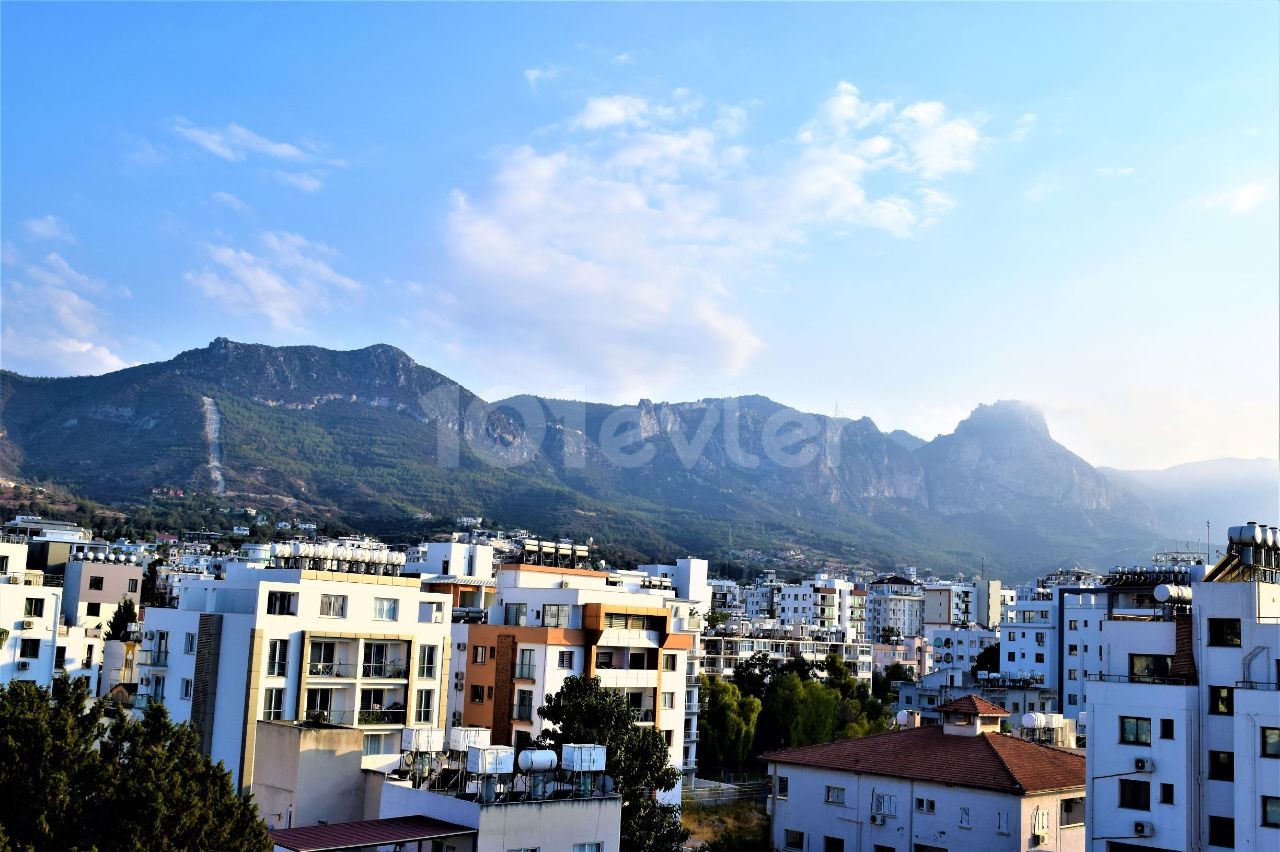 2+1 Penthouse with Large Balcony for Rent in Kyrenia Center