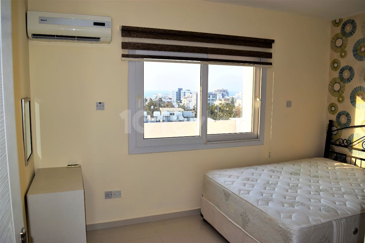 2+1 Penthouse with Large Balcony for Rent in Kyrenia Center