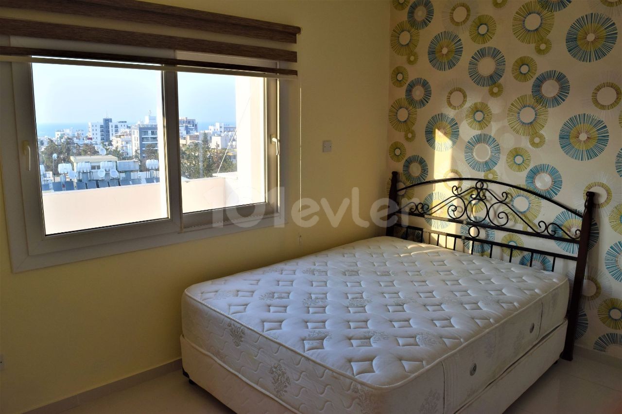 2+1 Penthouse with Large Balcony for Rent in Kyrenia Center