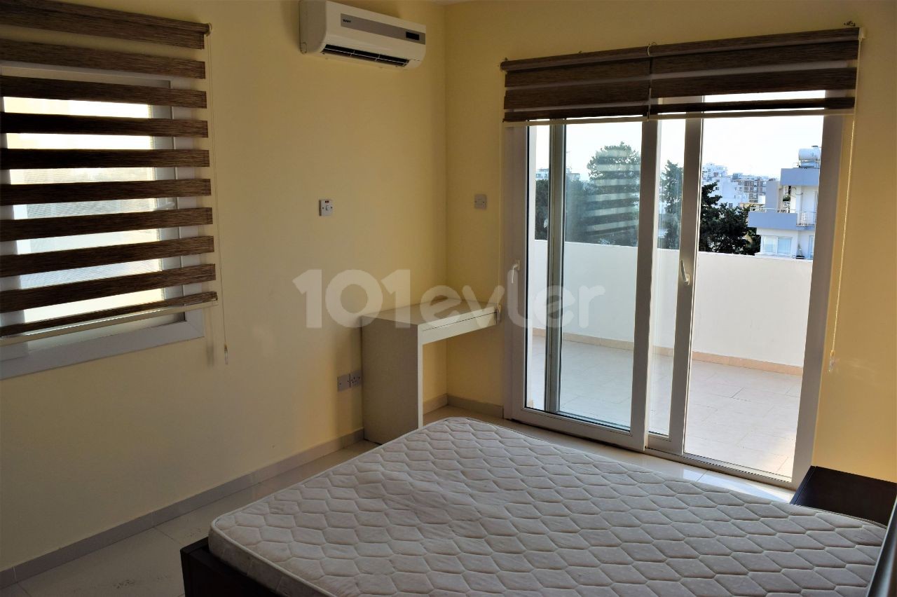 2+1 Penthouse with Large Balcony for Rent in Kyrenia Center