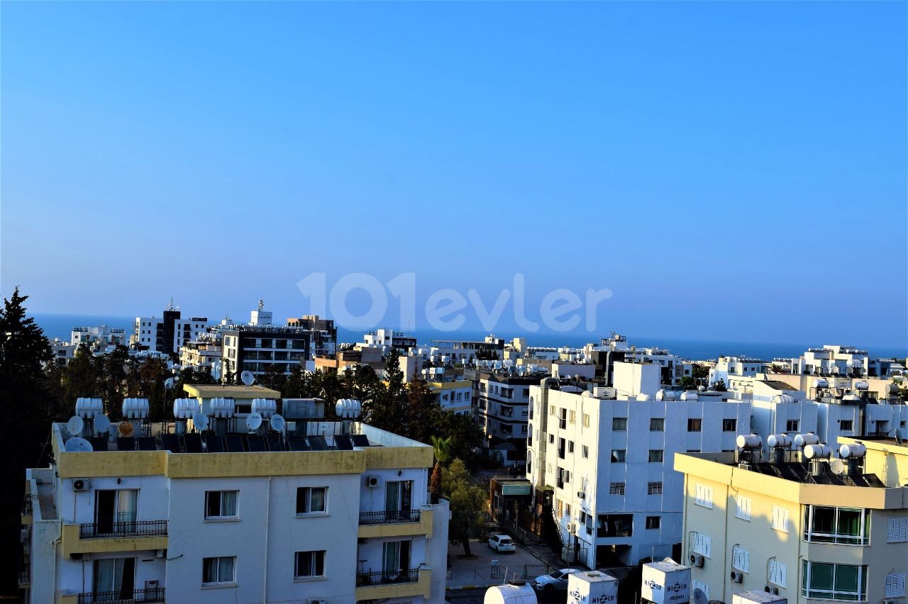 2+1 Penthouse with Large Balcony for Rent in Kyrenia Center