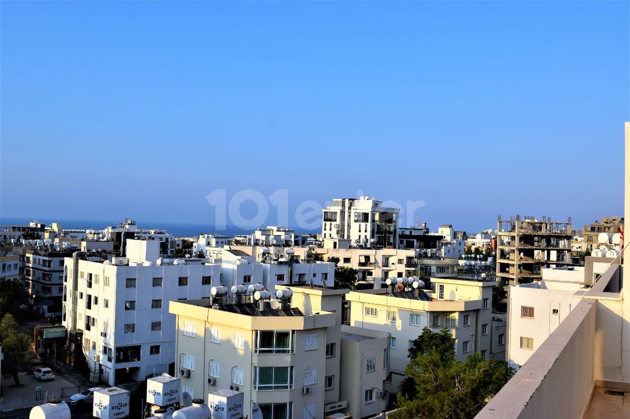 2+1 Penthouse with Large Balcony for Rent in Kyrenia Center