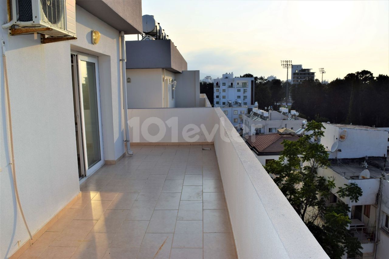 2+1 Penthouse with Large Balcony for Rent in Kyrenia Center