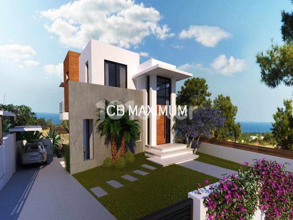 Cyprus Kyrenia Çatalköy Turkish Cob, 3 + 1 Private Swimming Pool Villas for Sale with an Uninterrupted Sea View. ** 