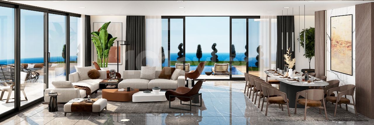 Cyprus Kyrenia Çatalköy Beachfront Ultra Luxury 5 + 1 Villas for Sale ** 