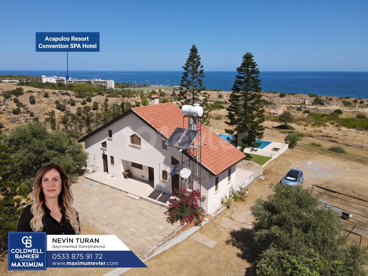 Einzige autorisierte Zypern Kyrenia CHATALKÖY de FUL KESMEZ 6931 m2 Grundstück mit Meerblick 4 + 1 sehr privates Bauernhaus ** 