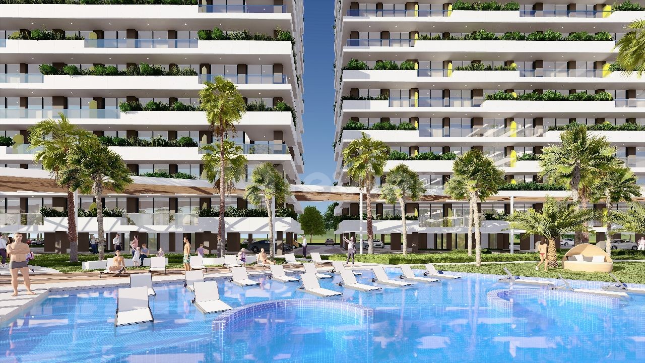 KKTC, İskele Long Beach'de Satılık 1+1 Daireler