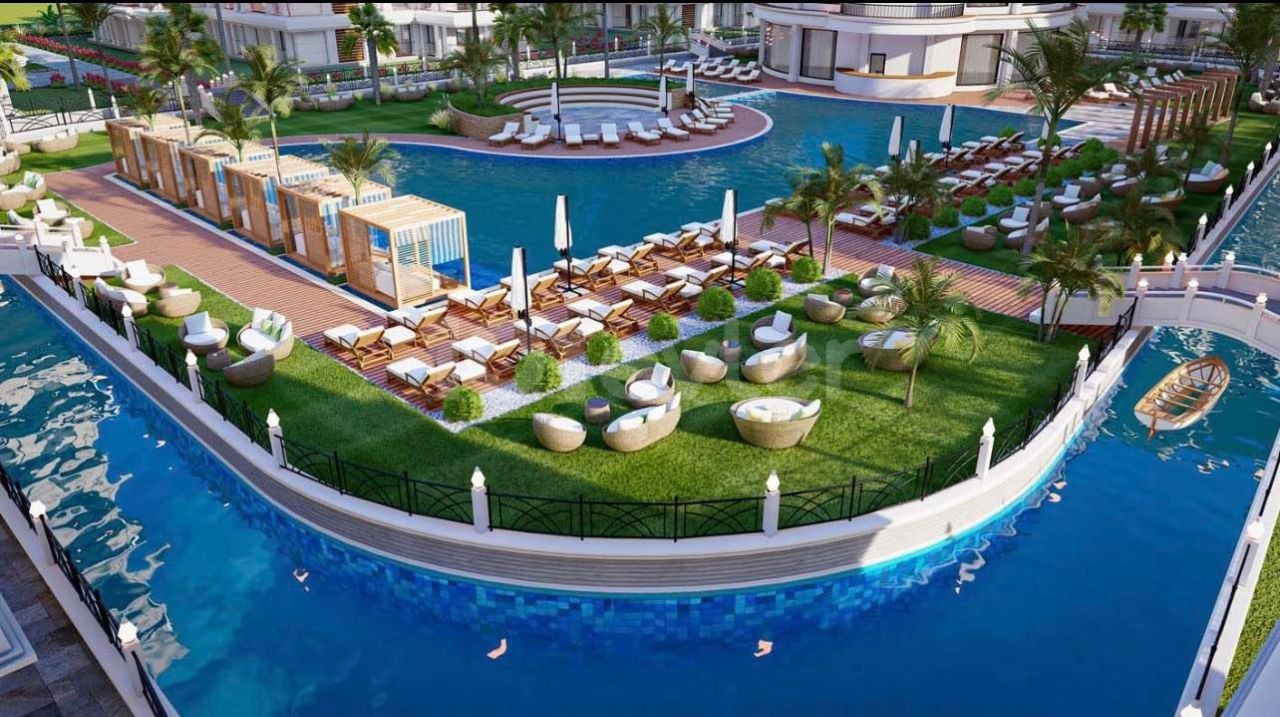 A Magnificent Life with Rental Guarantee Begins in Cyprus Iskele Long Beach 1+1 Apartments for Sale