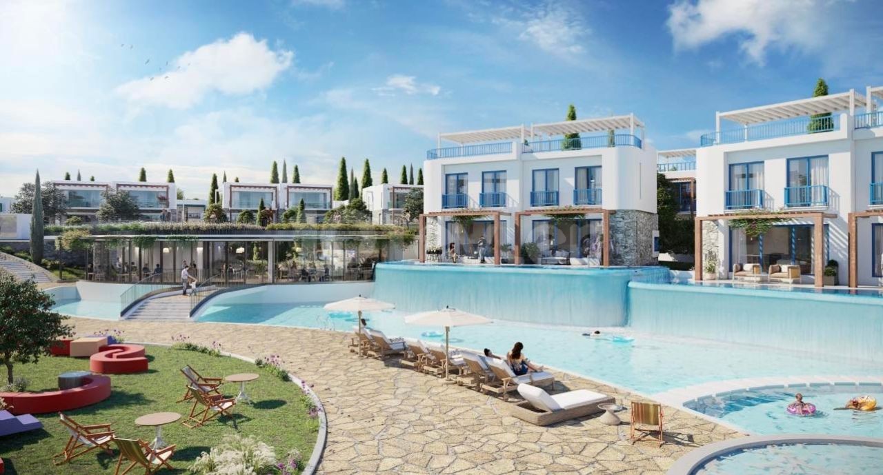 Kıbrıs Girne Lapta da  Denize Sıfır Bir Yaşam Başlıyor  Satılık 1+1  Penthouse Ödeme Planlı Daireler 