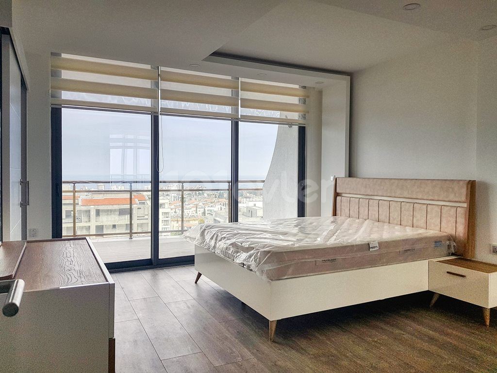 3+1 Luxuswohnung zum Verkauf mit Meerblick in einem Komplex im Zentrum von Kyrenia, TRNC