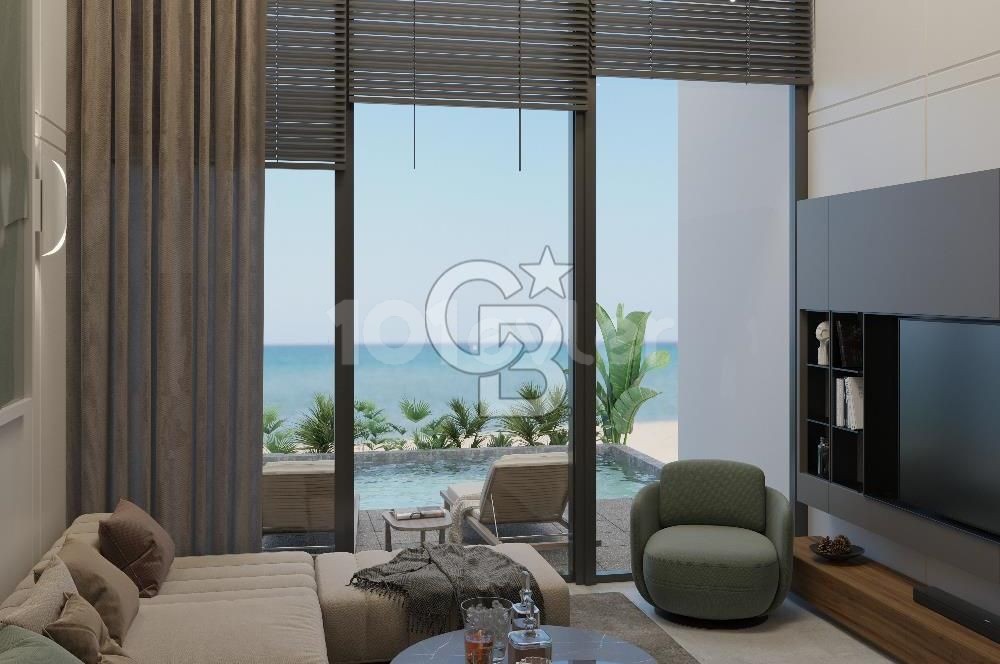  Kıbrıs Girne Esentepe Bölgesinde Denize Sıfır 2+1 Satılık Loft  Daireler