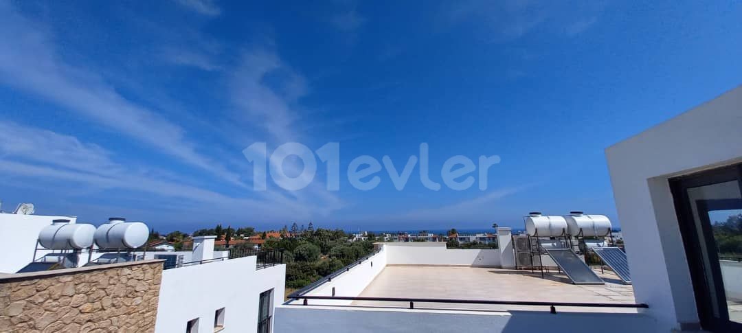 Cyprus, Kyrenia, 3+1 Flat for Sale with Communal Pool, Full Sea View, Spacious Area in Olive Grove